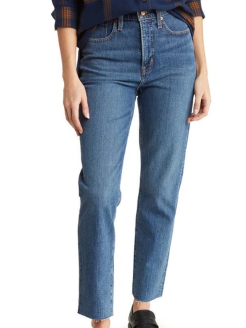 Madewell The Perfect Vintage Jeans Raw Hem Alstyne Wash High Rise 30
